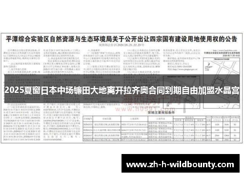 2025夏窗日本中场镰田大地离开拉齐奥合同到期自由加盟水晶宫